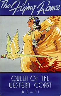 Surat: Poster advertising the Flying Ranee train service