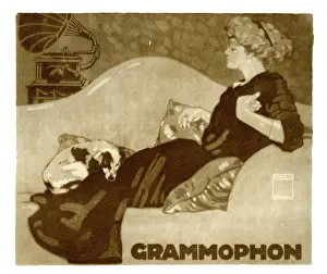 Gramophones: A poster advertisement for a gramophone