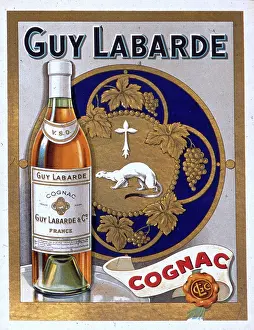 Cognac: Poster advertising Guy Labarde Cognac