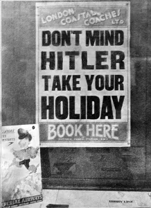 Slogan: Poster advertising holiday trips, 1939