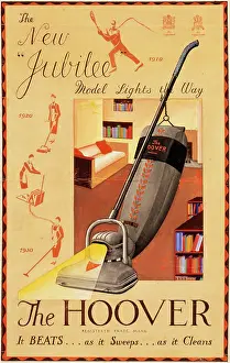Sweeps: Poster advertising the Hoover vacuum cleaner