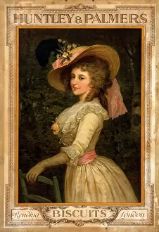 Demure: Poster advertising Huntley & Palmers biscuits