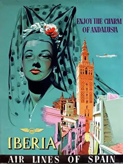 Onslow Auctions Limited: Poster advertising Iberia Airlines