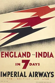 Aviation: Poster advertising Imperial Airways to India