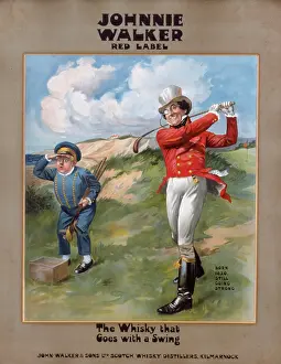 Johnnie: Poster advertising Johnnie Walker whisky