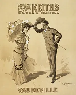 Lith: Poster advertising Keith's Vaudeville, original ?