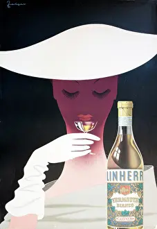Vermouth: Poster advertising Linherr Vermouth