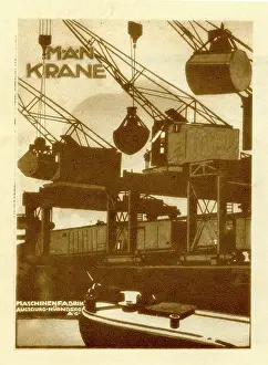 Retrographics Limited (ludwig Hohlwien): A poster advertising MAN Cranes