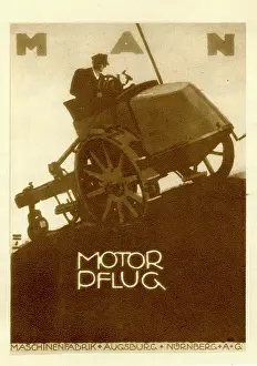 Plow: A poster advertising MAN Motor Plows