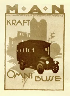 Retrographics Limited (ludwig Hohlwien): A poster advertising MAN omnibuses