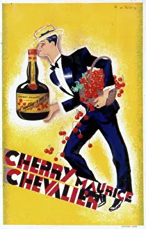 Overflowing: Poster advertising Maurice Chevalier Cherry Brandy