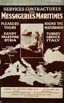 Maritimes: Poster advertising Messageries Maritimes