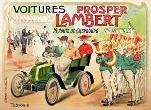 Honoured: Poster advertising Prosper Lambert Cars