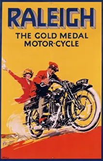 Raleigh: Poster advertising Raleigh motor cycles