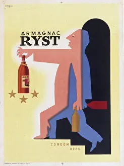 Armagnac: Poster advertising Ryst Armagnac