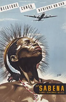 Sabena: Poster advertising Sabena flights
