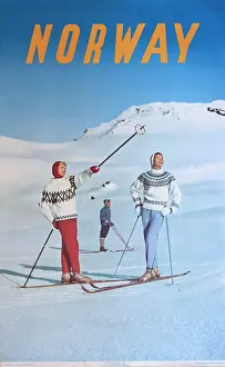 Onslow Auctions Limited: Poster advertising skiing in Norway