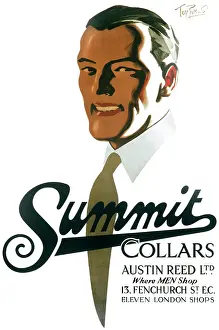 Purvis: Poster advertising Summit Collars from Austin Reed