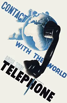 Telecommunication: Poster advertising the telephone
