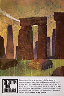 Stonehenge: Poster advertising tours of Britain