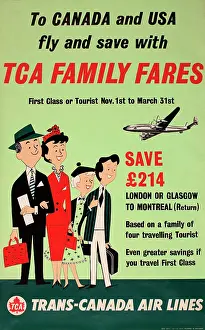 Fares: Poster advertising Trans-Canada Airlines
