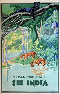 Onslow Auctions Limited: Poster advertising Travancore State, India