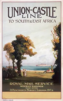 Sailings: Poster advertising the Union Castle Line