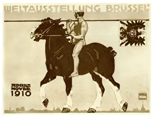 Fairs: A poster advertising the worlds fair in Brussels in 1910