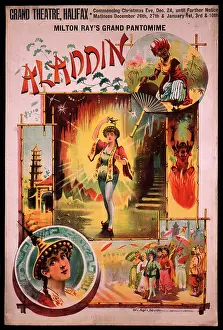 Panto: Poster, Aladdin at Grand Theatre, Halifax