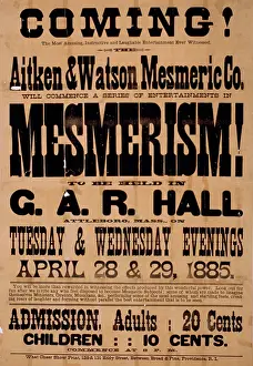 Handbill: Poster announcing a magic show, reads: Coming! ?