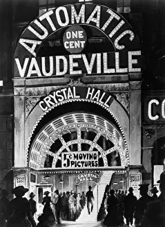 Advertisers: Poster of the automatic Vaudeville