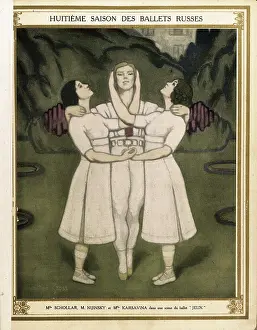 Diaghilev: Poster of Ballets Russes in a scene of Claude