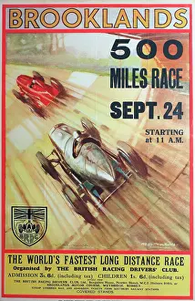 Brooklands: Poster, Brooklands 500 miles race