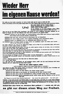 Urge: Poster calling on the German people to govern themselves in