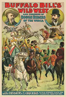 Bravery: Poster of Cossacks in battle on horseback, with