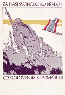 Tattered: Poster, Czechoslovak Recruiting Office, WW1