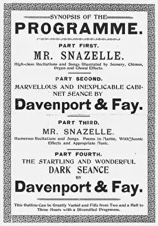 Mediums: POSTER: DAVENPORT SEANCE