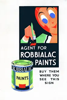 Paintbrush: Poster design, Agent for Robbialac Paints