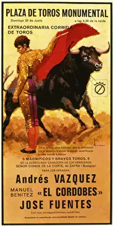 Charging: Poster design for a bullfight