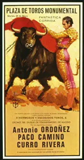Rivera: Poster design for a bullfight