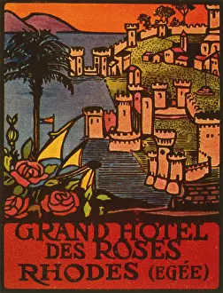 Aegean: Poster design for Grand Hotel des Roses, Rhodes