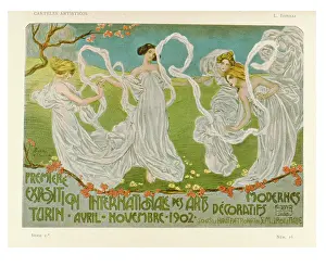 Patronage: Poster design for International Exposition, Turin, Italy