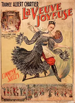 Lehar: Poster design, La Veuve Joyeuse