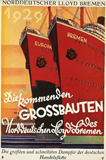 Steamships: Poster design for Norddeutscher Lloyd Bremen