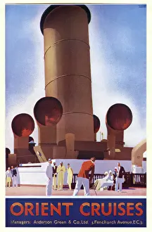 Fenchurch: Poster design for Orient Cruises