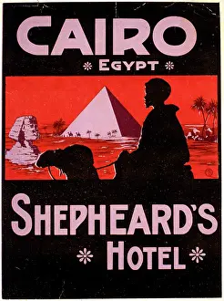 Shepheards: Poster design for Shepheard's Hotel, Cairo, Egypt