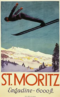 6000: Poster design for St Moritz and Engadine