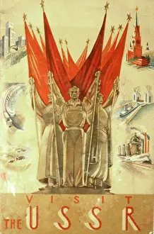 Statuesque: Poster design, Visit The USSR