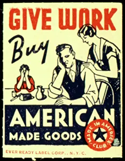 Despair: Poster design, Give Work, Buy American Made Goods