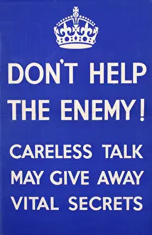 Vital: Poster: Don't Help The Enemy!